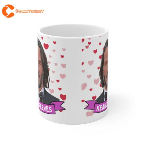 Keanu Reeves Cute Mug Gift Cool Funny Keanu Reeves Mug