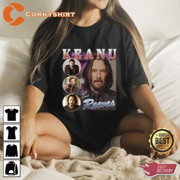 Keanu Reeves Vintage 90’s John Wick Fan Made Tee