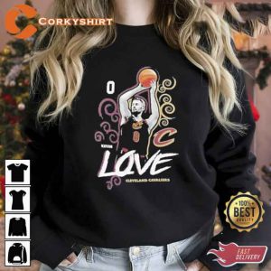 Kevin Love Number Y WHT Cleveland Basketball Sweatshirt