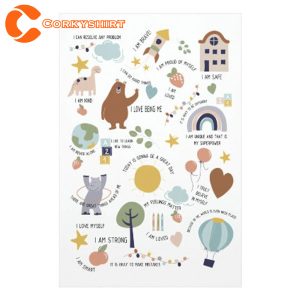 Kids Illustrated Affirmation Wall Art Poster