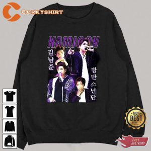 Kim Nam Joon Korean Rapper Bootleg Vintage Style BTS T-Shirt