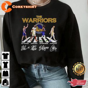 Klay Thompson Kevon Looney Draymond Green Stephen Curry Abbey Road Signatures T-shirt (3)