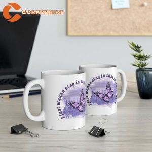 Lavender Haze Butterfly Ceramic Mug