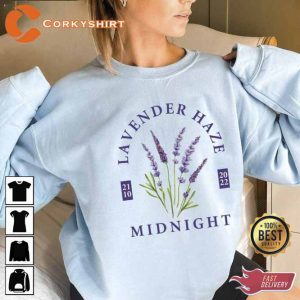 Lavender Haze Midnights Album Floral Basic T-Shirt