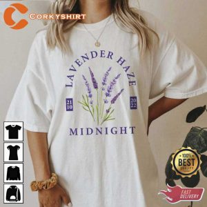 Lavender Haze Midnights Album Floral Basic T-Shirt