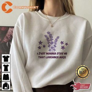 Lavender Haze Midnights Album Floral Basic T-Shirt