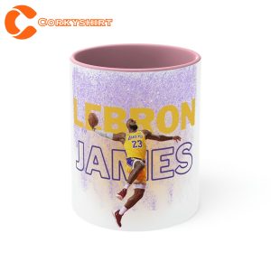 LeBron James Basketball Sport Lakers Accent Coffee Mug