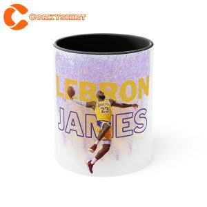 LeBron James Basketball Sport Lakers Accent Coffee Mug