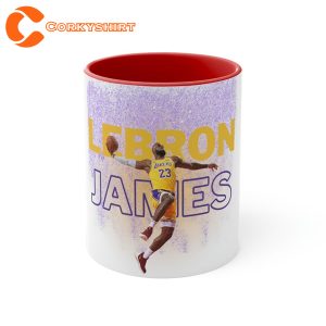 LeBron James Basketball Sport Lakers Accent Coffee Mug