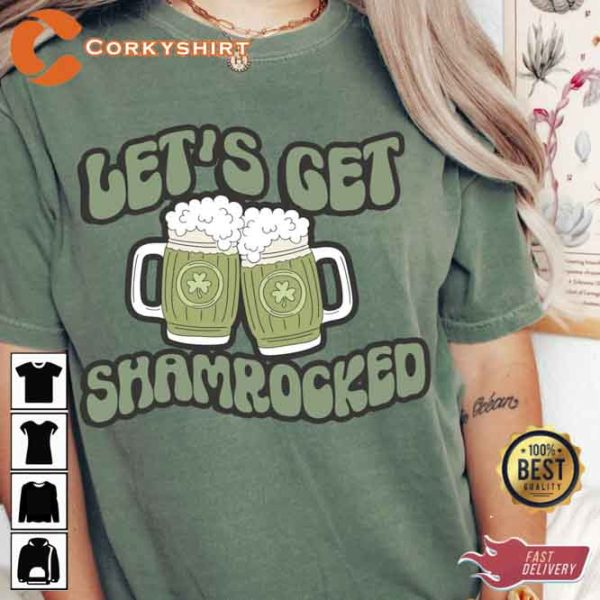 Lets Get Shamrocks Vintage St Patricks Day Shirt