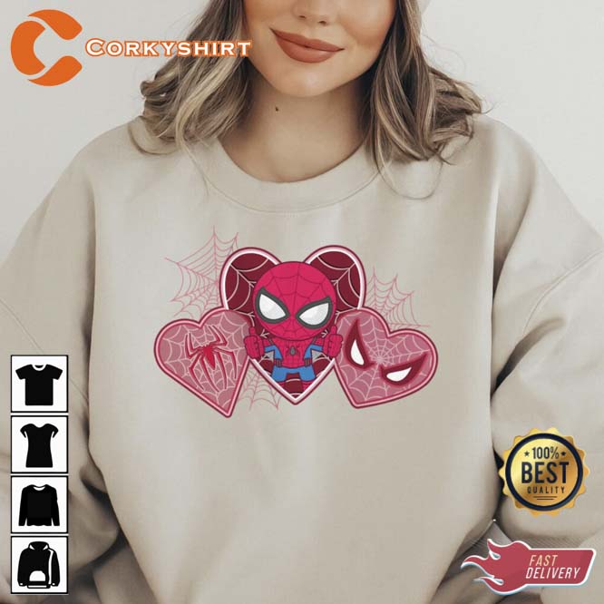 Love Spiderman Hearts Valentine Shirt2