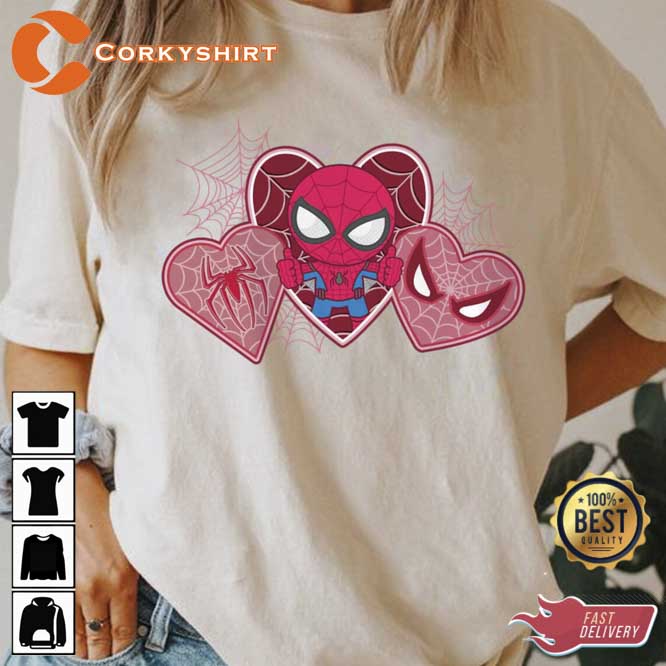 Love Spiderman Hearts Valentine Shirt4