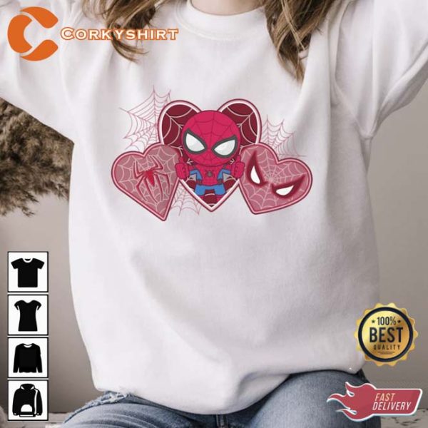 Love Spiderman Hearts Valentine Shirt