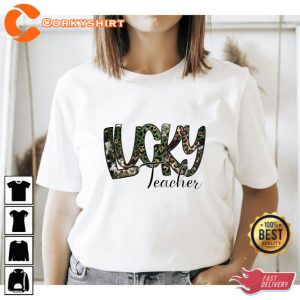 Lucky Teacher Patricks Day Shirt Teacher Gift