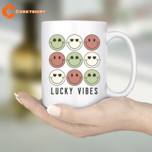 Lucky Vibes St Patricks Day Mug Saint Patricks Day Gift