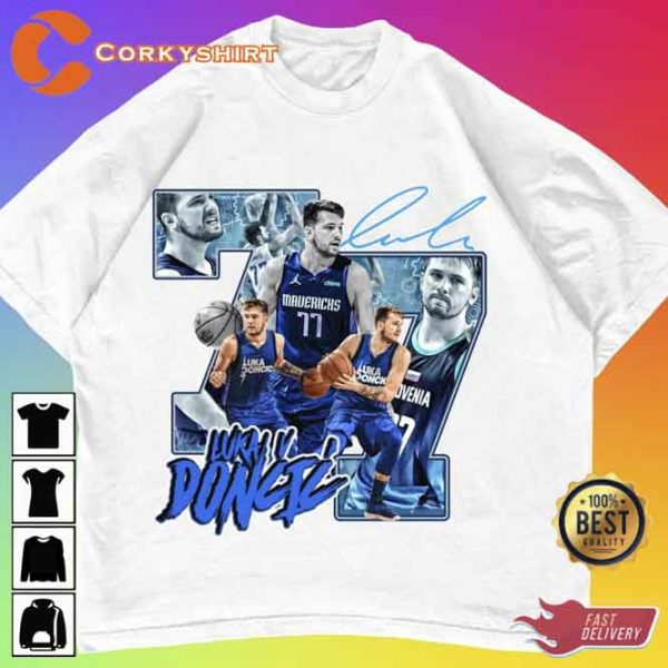 Luka Doncic 77 Dallas Mavericks Basketball T-Shirt