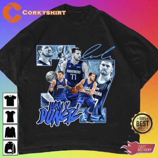 Luka Doncic 77 Dallas Mavericks Basketball T-Shirt