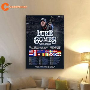 Luke Combs World Tour Country Song Poster 2022 2023 Tour Date