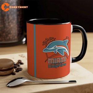 Miami Dolphins Logo Football Mug