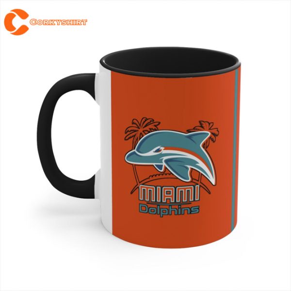 Miami Dolphins Logo Football Mug