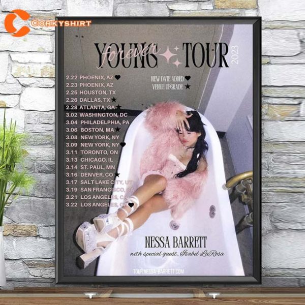 Nessa Barrett Young Forever Tour 2023 Poster Young Forever Tour