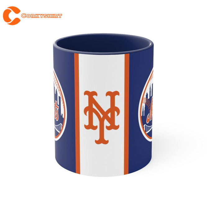 MLB New York Mets Personalized Coffee Mug 11 oz.- White