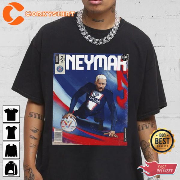 Neymar JR Shirt Comic Graphic Tee