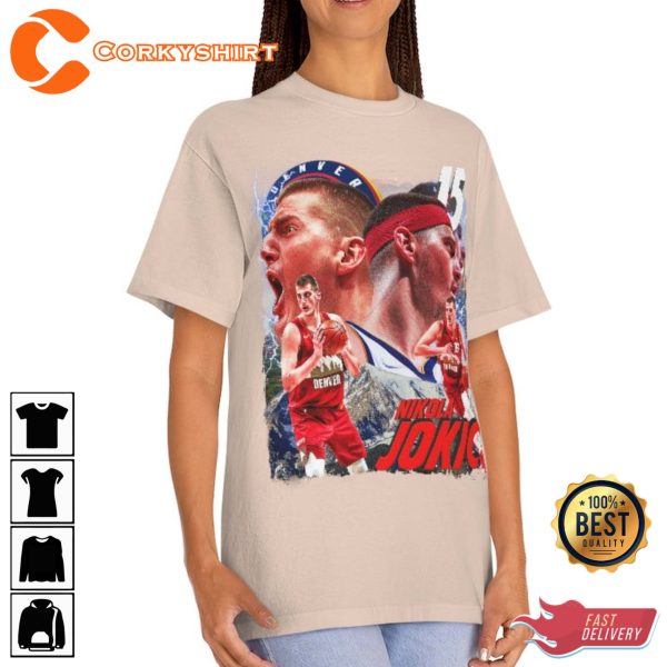 Nikola Jokic Denver Nuggets Vintage Favourite Basketball Player T-Shirt