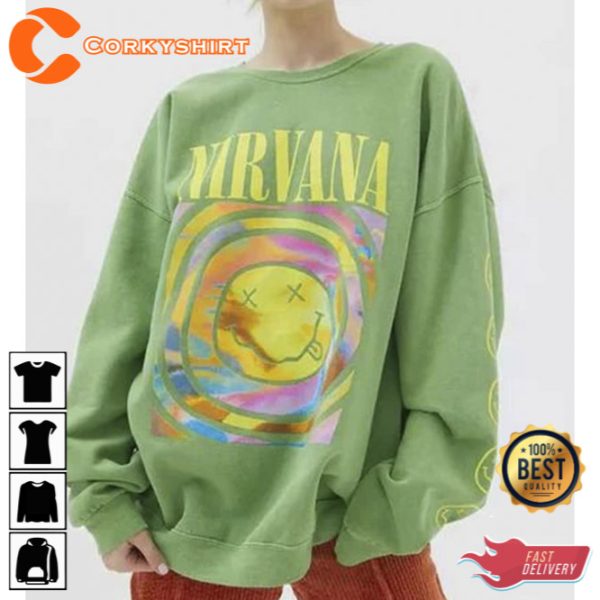 Nirvana Smiley Face Sweatshirt Smile Face Aesthetic