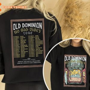 Old Dominion No Bad Vibes Tour 2023 Concert T-Shirt2