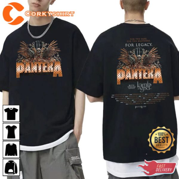 Pantera 2023 Tour With Lamp Of God Shirt Pantera Metal Rock 2023 Shirt