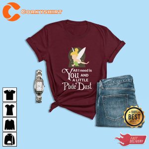 Peter Pan Couple All I Need is You I Love You Tinkerbell Unisex T-Shirt
