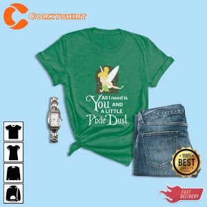 Peter Pan Couple All I Need is You I Love You Tinkerbell Unisex T-Shirt
