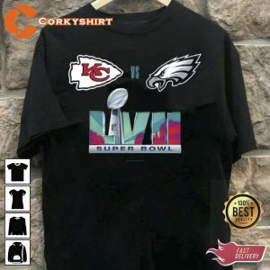 Philadelphia Eagles vs Kansas City Chiefs Super Bowl LVII Football Tee Shirt