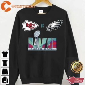 Philadelphia Eagles vs Kansas City Chiefs Super Bowl LVII Football Tee Shirt