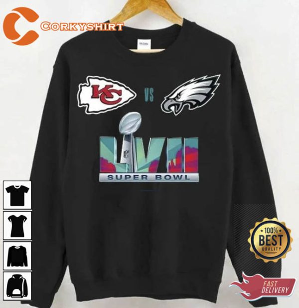 Philadelphia Eagles vs Kansas City Chiefs Super Bowl LVII Football Tee Shirt