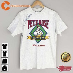 Philadelphia Phillies Vintage Signed Pete Rose T-Shirt