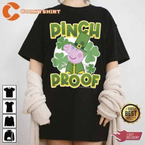 Pinch Proof Peppa Pig St Patricks Day Clovers Trending Unisex T-Shirt1