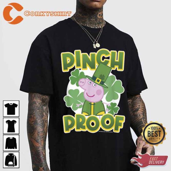 Pinch Proof Peppa Pig St Patricks Day Clovers Trending Unisex T-Shirt