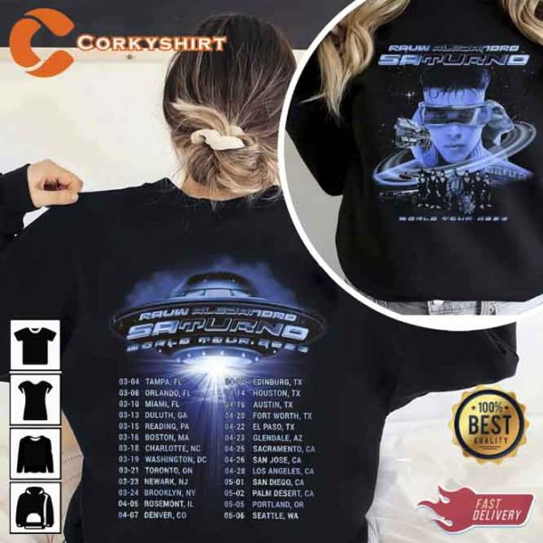 Rauw Alejandro Saturno Tour 2023 T-Shirt