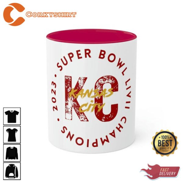 Red KC Kansas City Super Bowl Champion LIVII 57 Mug