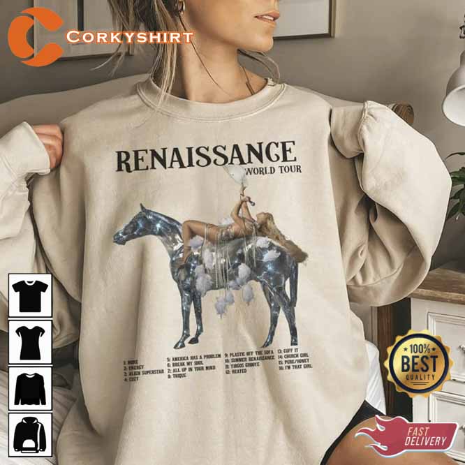 Revolutionerende ekspertise halstørklæde Renaissance World Tour Merch Beyonce T-shirt - Corkyshirt