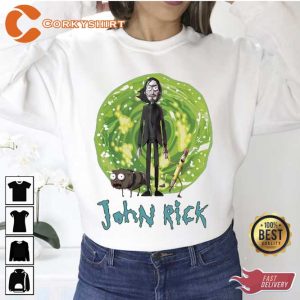 Rick And Morty Funny John Wick Parody Unisex Sweatshirt