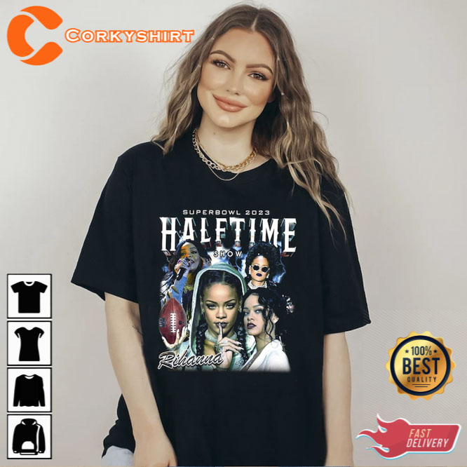 Rihanna Perform At The 2023 Super Bowl Vintage T-Shirt - Kaiteez