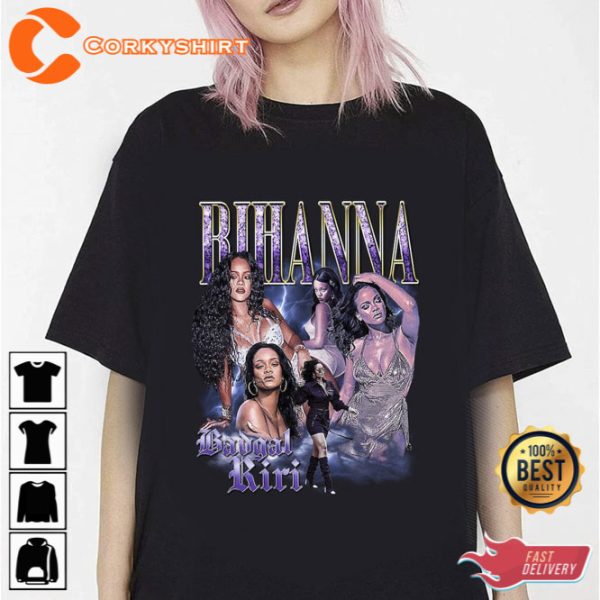 Rihanna Vintage 90s Shirt Rihanna Bootleg Retro Fan Tee