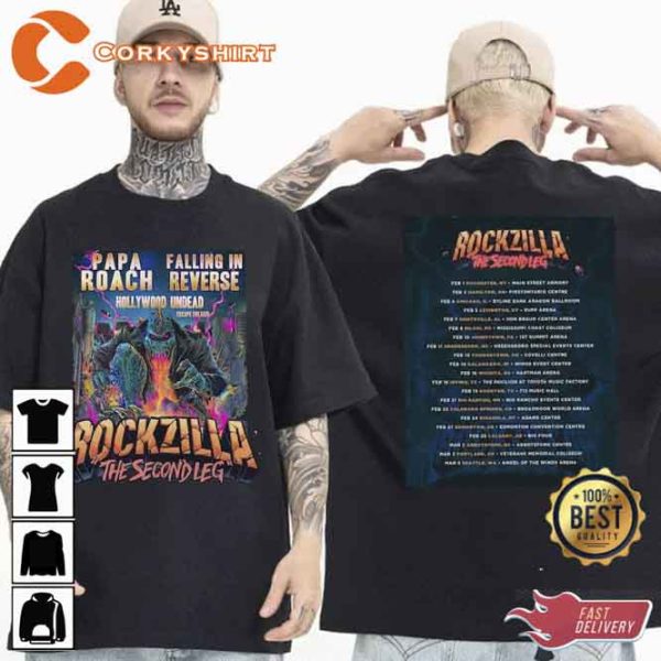 Rockzilla The Second Leg Tour 2023 T-shirt