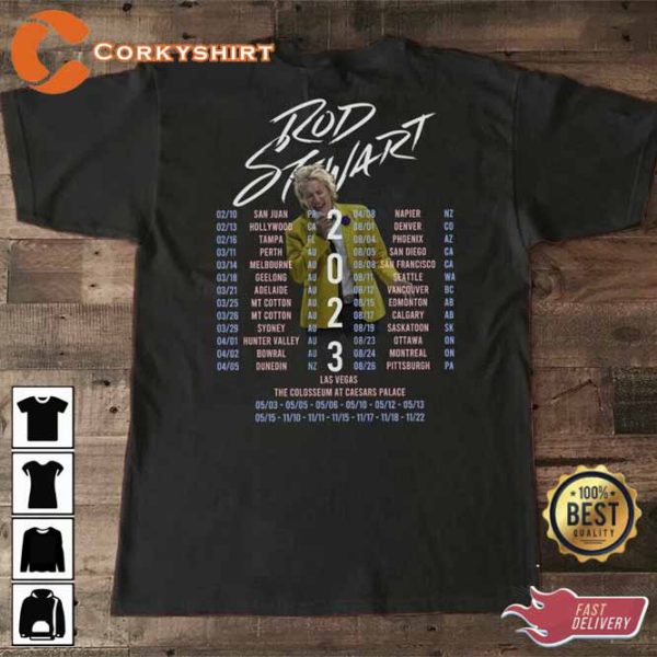 Rod Stewart The Hits Tour 2023 T-Shirt