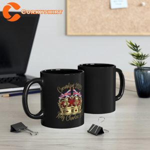 Royal Savor King Charles III Coronation Black Mug