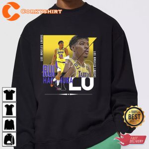 Rui Hachimura Basketball Paper Poster Lakers 4 T-Shirt