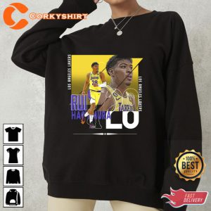 Rui Hachimura Basketball Paper Poster Lakers 4 T-Shirt